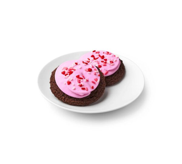 Valentine's Day Pink Frosted Chocolate Cookies – Bild 2